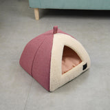 Maxbell Winter Pet Bed Nest Pet Tent with Mat Cave Bed Nonslip for Hedgehog Puppy Rose