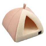 Maxbell Winter Pet Bed Nest Pet Tent with Mat Cave Bed Nonslip for Hedgehog Puppy Pink