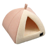 Maxbell Winter Pet Bed Nest Pet Tent with Mat Cave Bed Nonslip for Hedgehog Puppy Pink