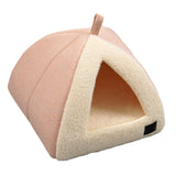 Maxbell Winter Pet Bed Nest Pet Tent with Mat Cave Bed Nonslip for Hedgehog Puppy Pink