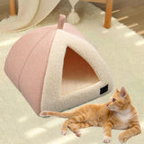 Maxbell Winter Pet Bed Nest Pet Tent with Mat Cave Bed Nonslip for Hedgehog Puppy Pink
