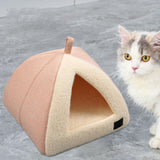 Maxbell Winter Pet Bed Nest Pet Tent with Mat Cave Bed Nonslip for Hedgehog Puppy Pink