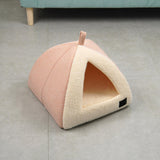 Maxbell Winter Pet Bed Nest Pet Tent with Mat Cave Bed Nonslip for Hedgehog Puppy Pink