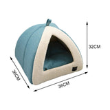Maxbell Winter Pet Bed Nest Pet Tent with Mat Cave Bed Nonslip for Hedgehog Puppy Blue