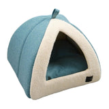 Maxbell Winter Pet Bed Nest Pet Tent with Mat Cave Bed Nonslip for Hedgehog Puppy Blue