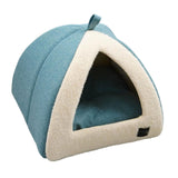 Maxbell Winter Pet Bed Nest Pet Tent with Mat Cave Bed Nonslip for Hedgehog Puppy Blue