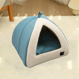 Maxbell Winter Pet Bed Nest Pet Tent with Mat Cave Bed Nonslip for Hedgehog Puppy Blue