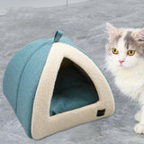 Maxbell Winter Pet Bed Nest Pet Tent with Mat Cave Bed Nonslip for Hedgehog Puppy Blue