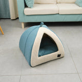 Maxbell Winter Pet Bed Nest Pet Tent with Mat Cave Bed Nonslip for Hedgehog Puppy Blue