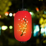 Maxbell Japanese Style Lantern Hanging for Spring Festival Restaurant Birthday RedBottomSmallFloral