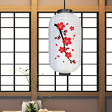 Maxbell Japanese Style Lantern Hanging for Spring Festival Restaurant Birthday White Body BigFlower