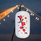 Maxbell Japanese Style Lantern Hanging for Spring Festival Restaurant Birthday White Body BigFlower