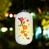 Maxbell Japanese Style Lantern Hanging for Spring Festival Restaurant Birthday White Body BigFlower
