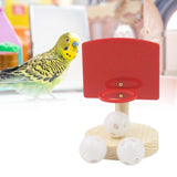 Maxbell Bird Toys Basketball Training Parrot Intelligence Toy Trick Prop Wooden Red