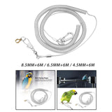 Maxbell Bird Harness Foot Chain Leash Kit Pet Durable Anti-Off for Outdoor Training 8.5MM+6M