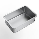 Maxbell Kitten Cat Litter Box Stainless Steel with Shovel Durable Semi Enclosed 50x35x10cm
