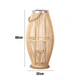 Maxbell Bamboo Hand Woven Lantern Candle Holder Wind Lamp for Wedding Indoor Decor