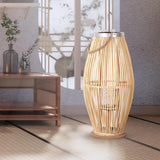 Maxbell Bamboo Hand Woven Lantern Candle Holder Wind Lamp for Wedding Indoor Decor