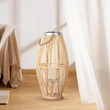 Maxbell Bamboo Hand Woven Lantern Candle Holder Wind Lamp for Wedding Indoor Decor
