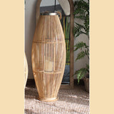 Maxbell Bamboo Hand Woven Lantern Candle Holder Wind Lamp for Wedding Indoor Decor