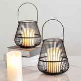 Maxbell Candle Holder Decor Candelabra Stand Iron for Home Party Dining Room M