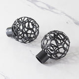 Maxbell Metal Curtain Rod Finials Pole Ends Accessories for 19.3mm Rod for Office