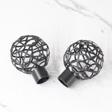 Maxbell Metal Curtain Rod Finials Pole Ends Accessories for 19.3mm Rod for Office
