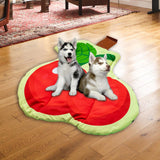 Maxbell Pet Blanket Cat Bed Mat Nest Winter Comfortable Small Dogs Dog Sleeping Pad Cherry 60cmx53cm