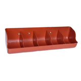 Maxbell Piglet Fodder Trough Poultry Farming Feeder Animal Husbandry Accessories 5 Slot Red