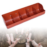 Maxbell Piglet Fodder Trough Poultry Farming Feeder Animal Husbandry Accessories 5 Slot Red