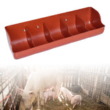 Maxbell Piglet Fodder Trough Poultry Farming Feeder Animal Husbandry Accessories 5 Slot Red