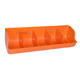Maxbell Piglet Fodder Trough Poultry Farming Feeder Animal Husbandry Accessories 5 Slot Orange
