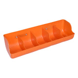 Maxbell Piglet Fodder Trough Poultry Farming Feeder Animal Husbandry Accessories 5 Slot Orange