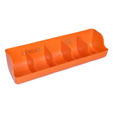 Maxbell Piglet Fodder Trough Poultry Farming Feeder Animal Husbandry Accessories 5 Slot Orange