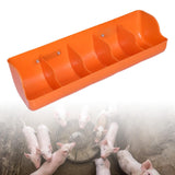Maxbell Piglet Fodder Trough Poultry Farming Feeder Animal Husbandry Accessories 5 Slot Orange
