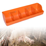 Maxbell Piglet Fodder Trough Poultry Farming Feeder Animal Husbandry Accessories 5 Slot Orange