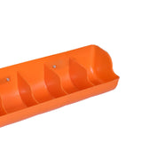 Maxbell Piglet Fodder Trough Poultry Farming Feeder Animal Husbandry Accessories 5 Slot Orange
