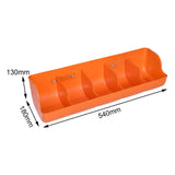 Maxbell Piglet Fodder Trough Poultry Farming Feeder Animal Husbandry Accessories 5 Slot Orange