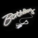 Maxbell Cool Happy Birthday Neon Sign Light Warm LED for Birthday Party Decor Wall