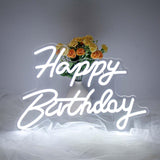 Maxbell Cool Happy Birthday Neon Sign Light Warm LED for Birthday Party Decor Wall