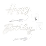 Maxbell Cool Happy Birthday Neon Sign Light Warm LED for Birthday Party Decor Wall
