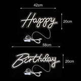 Maxbell Cool Happy Birthday Neon Sign Light Warm LED for Birthday Party Decor Wall