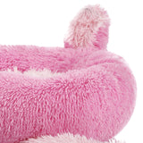 Maxbell Plush Cats Warm House Nonslip Bottom Pet Blanket Bed for Puppy Indoor Cats Pink 70cm