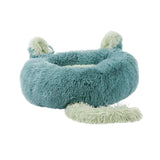 Maxbell Plush Cats Warm House Nonslip Bottom Pet Blanket Bed for Puppy Indoor Cats Green 70cm