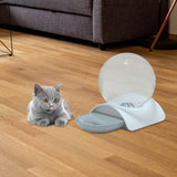 Maxbell Cat Dog Water Dispenser Pet Feeder Drink Capacity Detachable Puppy Grey
