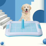 Maxbell Portable Dog Potty Tray Training Mat Keep Floors Clean Pee Training Tray L Blue White