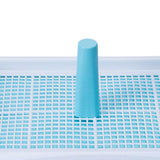 Maxbell Portable Dog Potty Tray Training Mat Keep Floors Clean Pee Training Tray L Blue White
