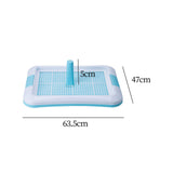Maxbell Portable Dog Potty Tray Training Mat Keep Floors Clean Pee Training Tray L Blue White