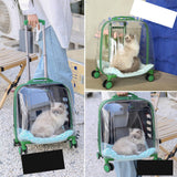 Maxbell Pet Trolley Case Multifunctional Lightweight Short Trips Dog Carrying Fully Transparent