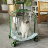 Maxbell Pet Trolley Case Multifunctional Lightweight Short Trips Dog Carrying Fully Transparent